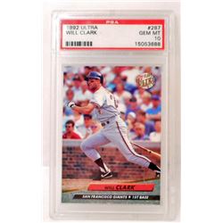 1992 ULTRA WILL CLARK #287 BASEBALL CARD - PSA 10 GEM MT