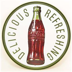 COCA-COLA ROUND  METAL SIGN APPROX. 12"  DIAMETER