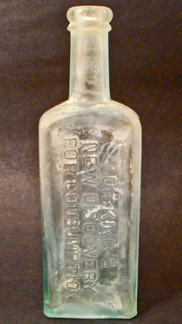 VINTAGE DR. KING'S NEW DISCOVERY FOR CONSUMPTION GLASS BOTTLE - APPROX