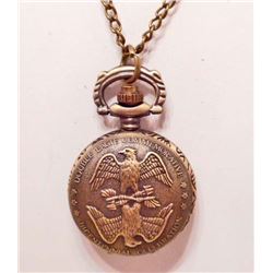 DOUBLE EAGLE POCKET WATCH W/ CHAIN