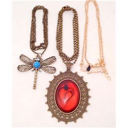LOT OF 3 ASSORTED COSTUME JEWELRY NECKLACES