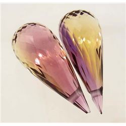 LOT OF 38.91 CTS OF PURPLE & GOLDEN BOLIVIAN AMETRINE