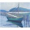 Image 1 : HENRY HAMMOND AHL (American. 1869-1953), "Sailboat Near Shore". Signed Ahl l/l. Also signed and...
