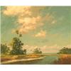 Image 1 : ALBERT ERNEST "BEAN" BACKUS (American. 1906-1990), "Wind Over the Glades". Signed A.E. Backus l...