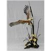 Image 1 : BOEHM PORCELAIN AND BRONZE "MARSH HARRIER WITH WATER LILIES", English. Issued 1983-85. Studio N...