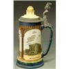 Image 1 : RARE AND IMPORTANT METTLACH POTTERY "CHICAGO" STEIN, German. Dated 1907. Model No. 3156. Size I...