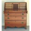 Image 1 : CHIPPENDALE MAPLE SLANT FRONT DESK, American. New England. 18th Century. The molded hinged lid...