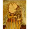 Image 1 : GRACIELA RODO BOULANGER (Bolivian. Born 1935), "Enfant Et Chat". Signed G. Rodo Boulanger and d...