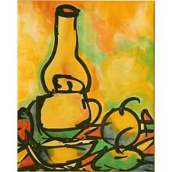 AMELIA PELAEZ (Cuban. 1897-1968), "Still Life". Signed A. Pelaez and dated '63 l/l. Also signed...