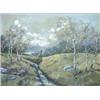 Image 1 : JOHANSON (American. 20th Century), "Autumn Landscape Near Mountains". Signed Johanson l/l., O...