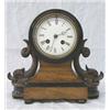 Image 1 : FINE EMPIRE STYLE CARVED FRUITWOOD MANTEL CLOCK, French. 19th Century. Movement stamped Japy Fr...
