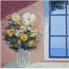 Image 1 : DOMINIQUE DORIE (French. 20th Century), "Fleurs Au Vase Transparent". Signed Dorie l/r. Also ti...