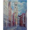 Image 1 : ANDRE VIGNOLES (French. Born 1920), "Le Beffroi De Bruges". Signed A. Vignoles l/l. Also signed...