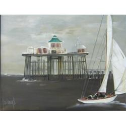 DOMI GUILLEMARD (French. 20th Century), "The Casino". Signed Guillemard l/l., Oil on Canvas....