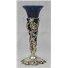 Image 1 : GOOD STERLING SILVER VASE, American. Circa 1900. Maker: Whiting Co. The flower and foliate pier...