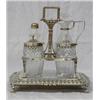 Image 1 : GEORGE III STERLING SILVER CRUET SET, English. London. 1810. Maker: R.H. Probably Robert Hennel...