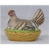 Image 1 : STAFFORDSHIRE POTTERY HEN TUREEN AND COVER, English. 19th Century. Of oval form in brown, black...