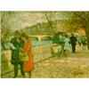 Image 1 : FRANCOIS GALL (French. 1912-1987), "Sur Les Quais". Signed F. Gall l/r. Also signed and titled...