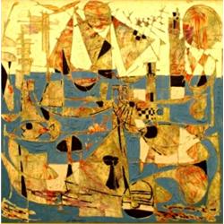 CLAUDE VENARD (French. 1913-1999), "Sailboats in Harbor". Signed C. Venard l/l., Oil on Canva...