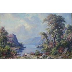 ELIZABETH W. ROBERTS (American. 1871-1927), "Autumn Landscape in the Mountains". Signed E.W. Ro...