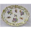 Image 1 : HEREND PIERCED PORCELAIN TRAY, Hungarian. Model 7495. In the "Victoria" pattern. Length 13 3/4"...