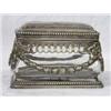 Image 1 : GOOD CONTINENTAL SILVER MOUNTED GLASS BOX AND COVER, French. 19th Century. .950 Fine. The recta...