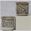Image 1 : PAIR OF VICTORIAN STERLING SILVER JARDINI+RES, English. Birmingham. 1898. Maker: T.H. Of square...