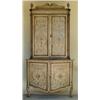 Image 1 : FINE VENETIAN PAINTED CORNER CABINET, Italian. 18th/19th Century. In two parts. The upper with...