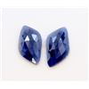Image 1 : 13 ct & up Natural Sapphire Slice Rose Cut Loose Stone (13.88) 2Pcs