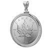 Image 1 : 2015 1 oz Silver Maple Leaf Pendant (Diamond-ScrewTop Bezel)