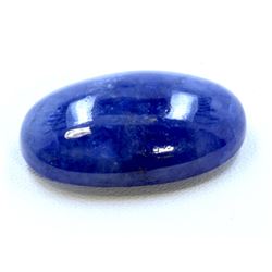 29 ct & up Cabuchon Tanzanite Oval Shaped Loose Stone (29.84)