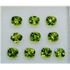 Image 2 : 10 ct & up Peridot Cushion Cut ctw 10.76 10Pcs