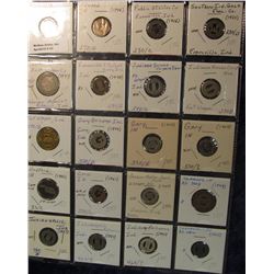 33. (20) Different Indiana Transportation Tokens. Bedford; Elkhart; Elwood; (2) Evansville; Anderson