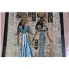 Image 3 : Large Egyptian Papyrus Pharoah & Queen Signed Painting