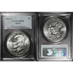 1971-S $1 Eisenhower Silver Dollar MS-66 PCGS