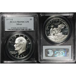 1971-S $1 Eisenhower Silver Dollar PCGS PR-69 DCAM