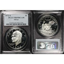 1972-S $1 Eisenhower Silver Dollar PCGS PR-69 DCAM
