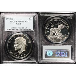 1973-S $1 Eisenhower Dollar Clad PCGS PR69 DCAM