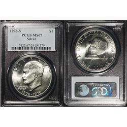 1976-S $1 Eisenhower Silver Dollar MS-67 PCGS
