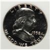 Image 2 : 1958 Franklin Half Dollar Proof PF-67 Cameo NGC