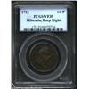 Image 1 : 1722 1/2P Hibernia Halfpenny, Type Two VF35 PCGS. Breen-146. Nicely centered with smooth medium brow