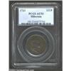 Image 1 : 1723 1/2P Hibernia Halfpenny AU53 PCGS. Breen-155. No stop before H. Large 3 in date. Glossy chocola