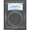 Image 1 : 1793 1/2P Washington Ship Halfpenny, Copper, Lettered Edge AU50 PCGS. Baker-18, R.3. The mahogany-br