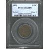 Image 1 : 1851 1/2 C MS63 Brown PCGS. B-1, C-1, R.1. Hints of crimson iridescence occasionally outlines the de