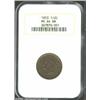 Image 1 : 1853 1/2 C MS64 Brown NGC. B-1, C-1, R.1. A well struck near-Gem that has pleasing chocolate-brown p
