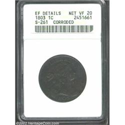 1803 1C Small Date, Large Fraction--Corroded--ANACS. XF Details, Net VF20. S-261, High R.2. The heav