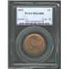 Image 1 : 1852 1C MS64 Red and Brown PCGS. Typically sharper in the centers than around the periphery, this co