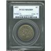 Image 1 : 1853 1C MS65 Brown PCGS. N-3, R.1. An early die state that shows repunching above the base of the 1.
