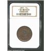 Image 1 : 1853 1C MS66 Brown NGC. N-27, R.2. A lovely, light brown Gem that is essentially pristine except for
