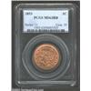 Image 1 : 1853 1C MS63 Red PCGS. The base of the 1 in the date is sharply repunched. A lustrous and nicely str